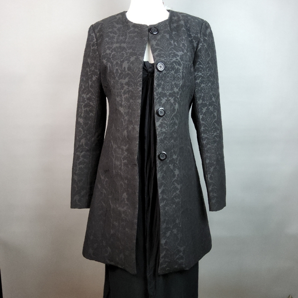 BB Dakota Jacquard Black Floral Blazer